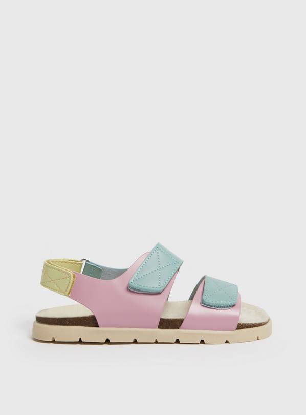 Pastel Colour Block Sandals 10 Infant